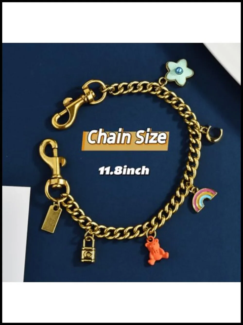Metal Bag Charm for Women, Stylish Purse Charm Handbag Keychain Accessory